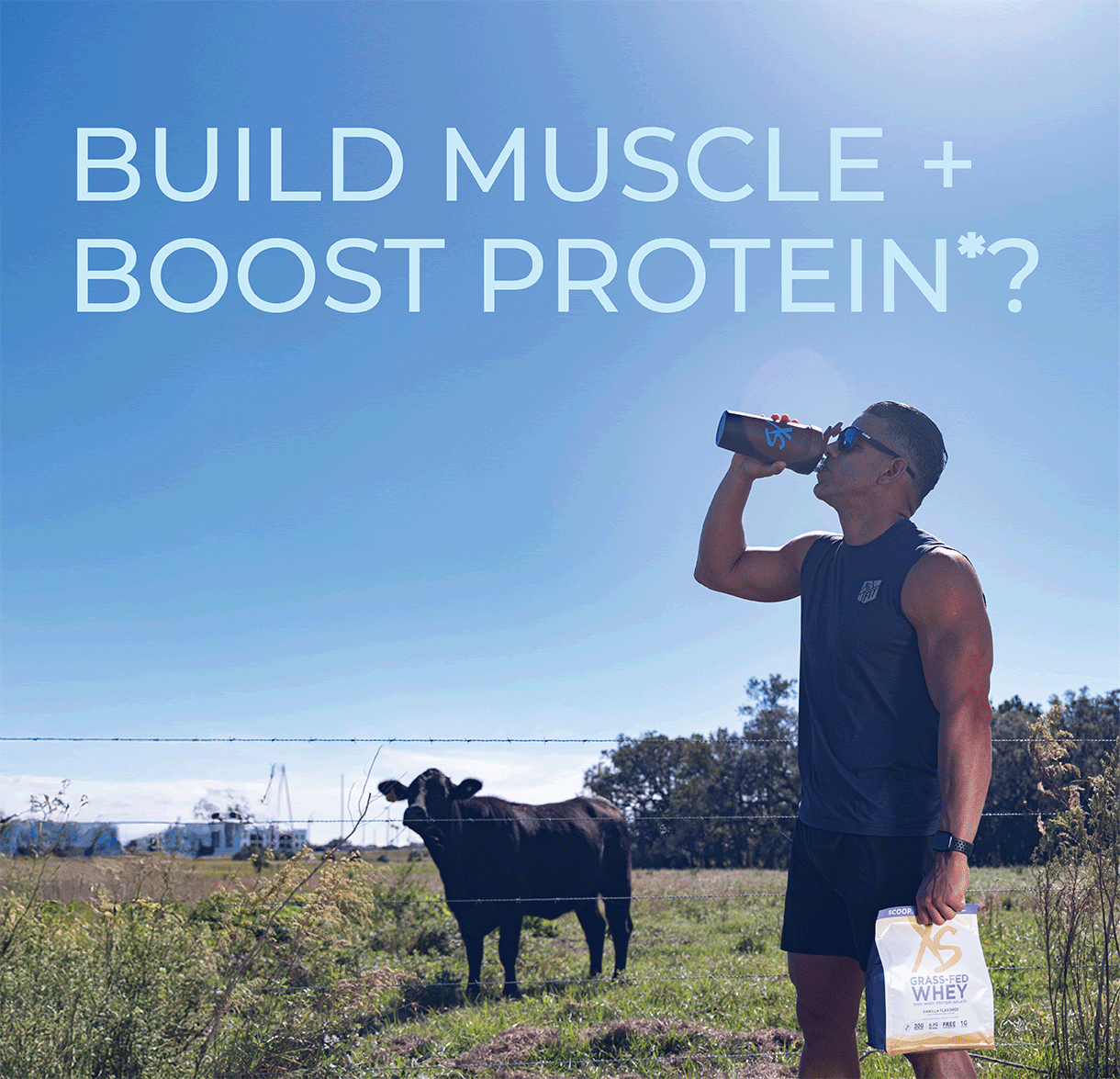 Official XS Grass-Fed Whey promotion
